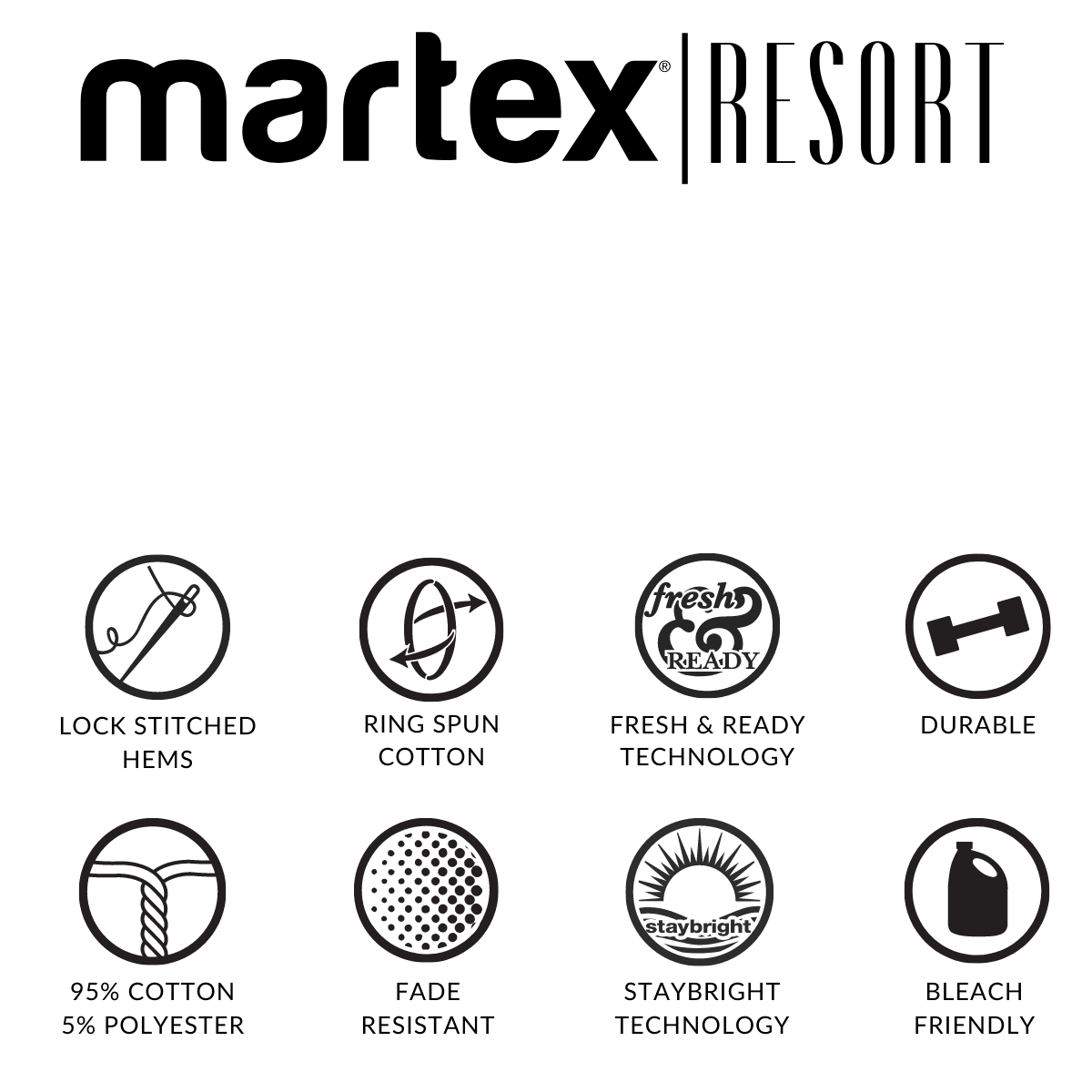 Martex Resort Stripe Pool Towels