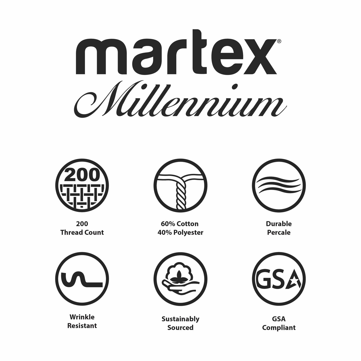 Martex Millennium 200 Fresh White Fitted Sheet