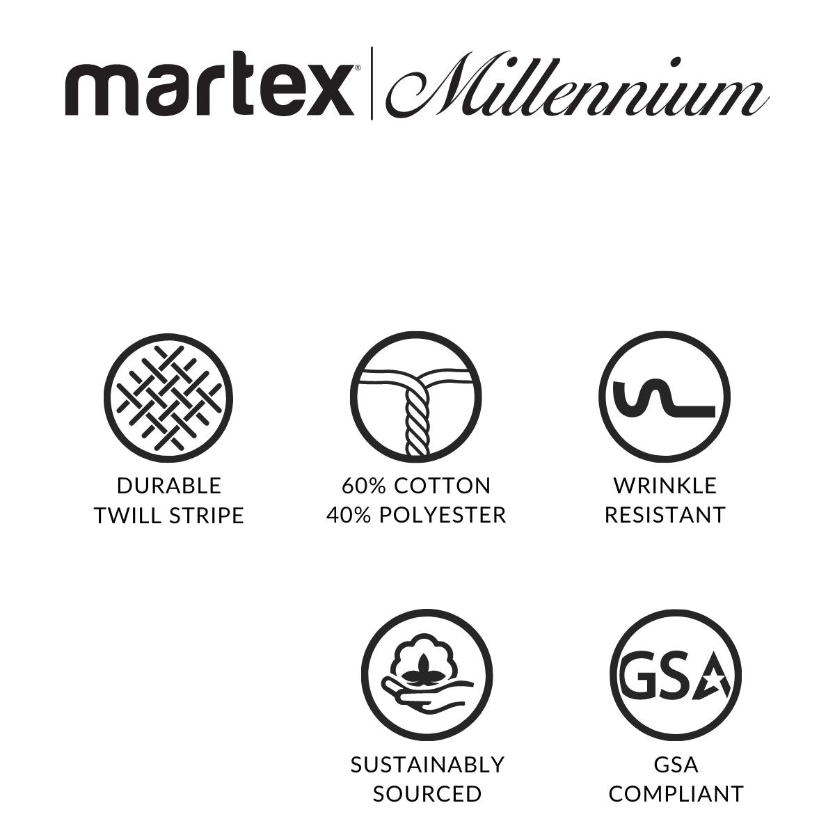 Martex Millennium 250 Stripe Fitted Sheet