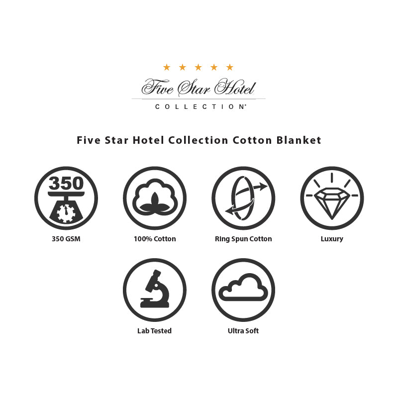 Five Star Hotel Collection Cotton Blanket
