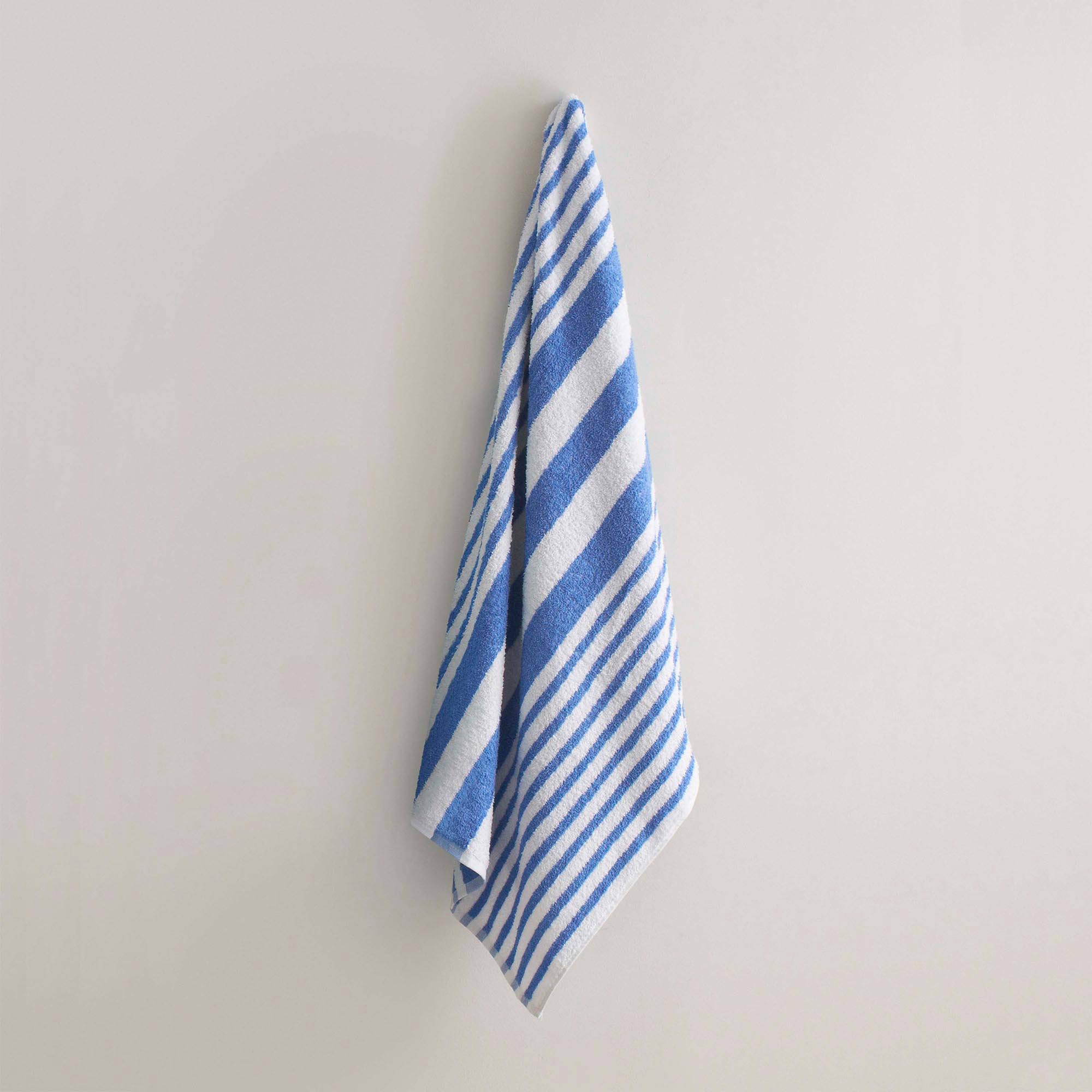 blue striped pool towel
