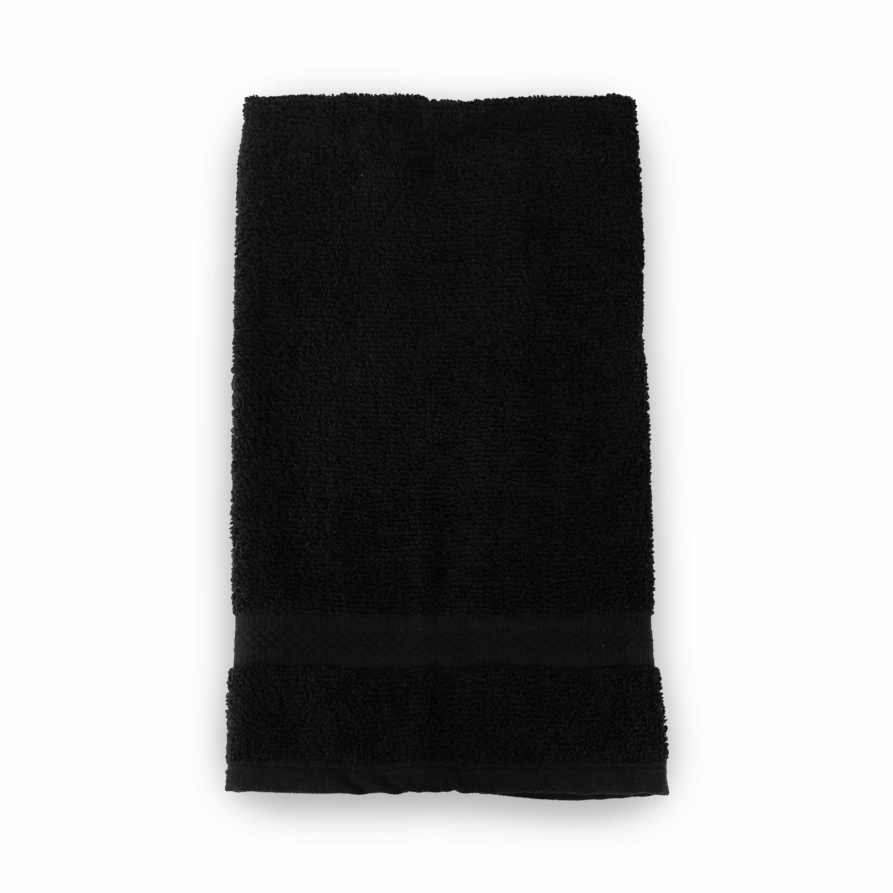 one black hand towel