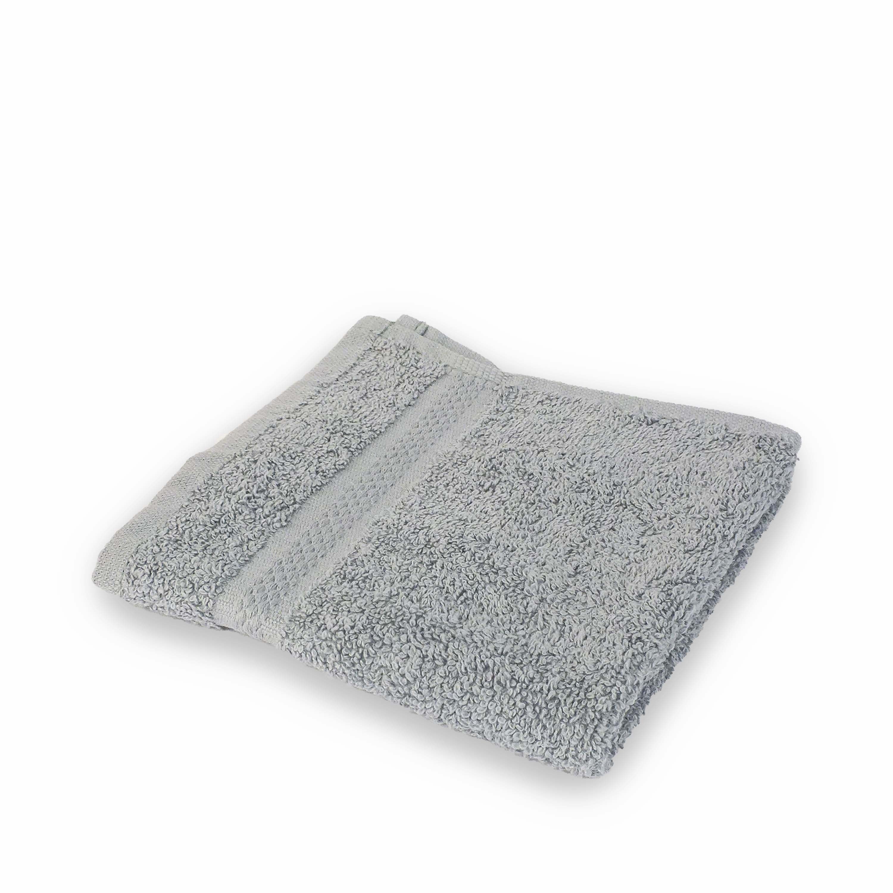 one gray washcloth