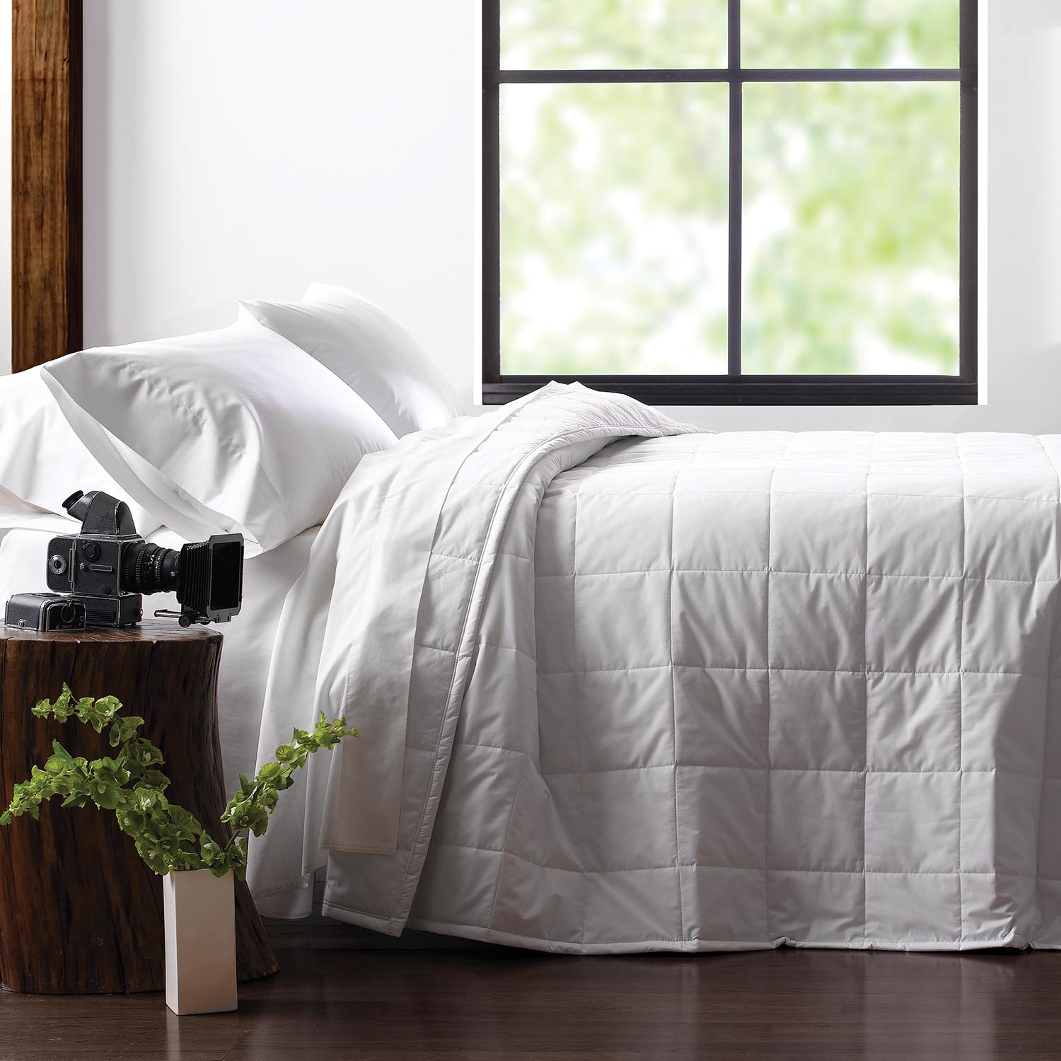 Martex Green Down Alternative Quilted Blanket
